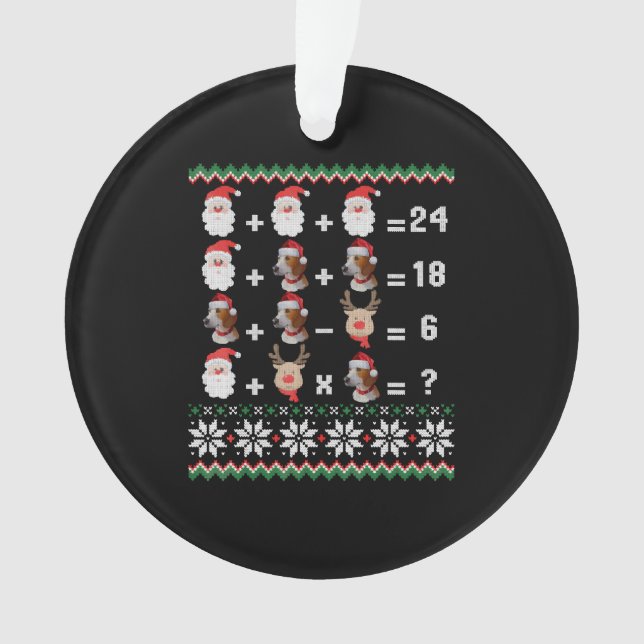 Math Teacher Christmas HARRIER Ornament (Vorderseite)