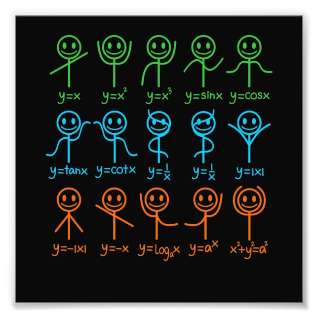 Math Teacher Dance Gleichung Mathematischer Mathem Fotodruck (Vorne)