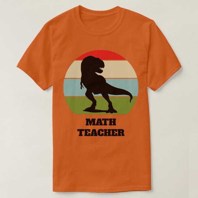 Math Teacher Dinosaur T-Shirt (Design vorne)