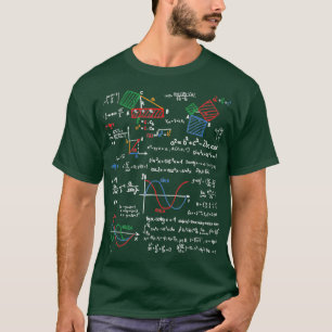 Math Teacher formas Cheat Sheet Cool Geek Nerd 1 T-Shirt