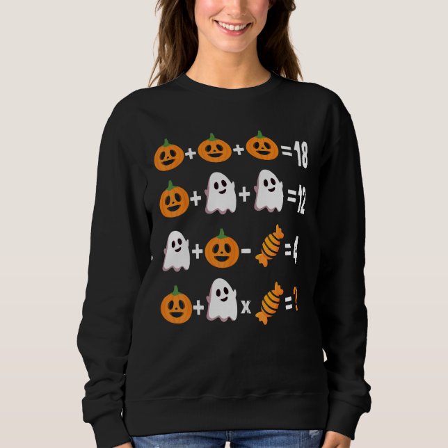 Math Teacher Halloween Order of Operations Men Wom Sweatshirt (Vorderseite)
