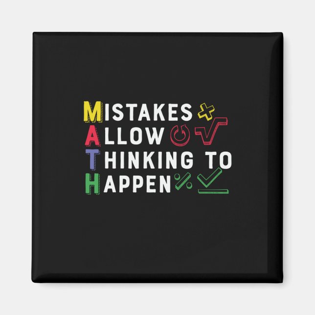 Math Teacher Math Allow Happen Magnet (Vorne)