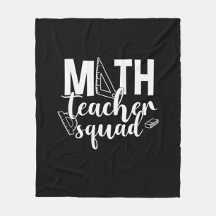 Math Teacher Math Teacher Squad Fleecedecke