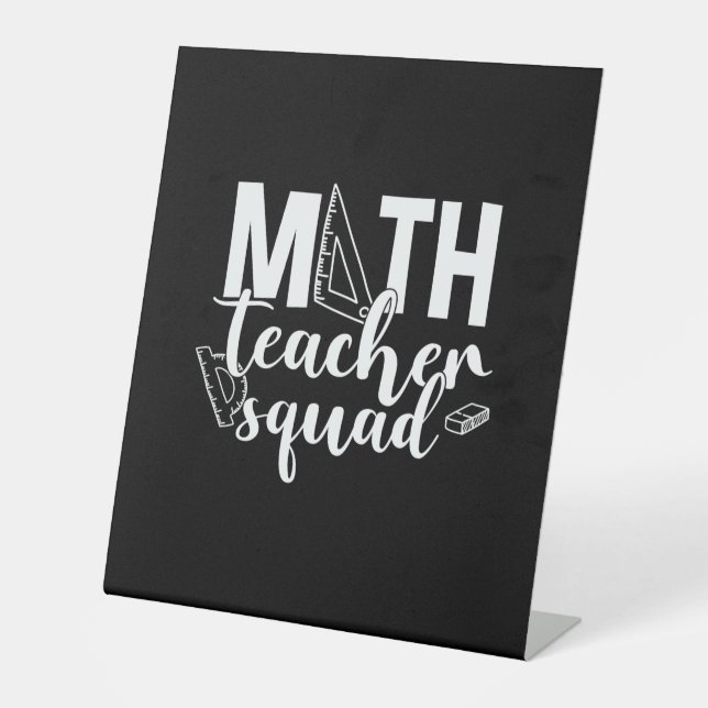 Math Teacher Math Teacher Squad Sockelschild (Vorderseite)