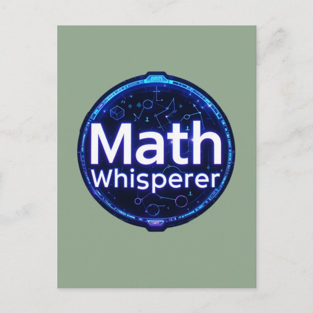 Math Teacher Math Whisperer Postkarte (Vorderseite)