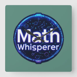 Math Teacher Math Whisperer Quadratische Wanduhr