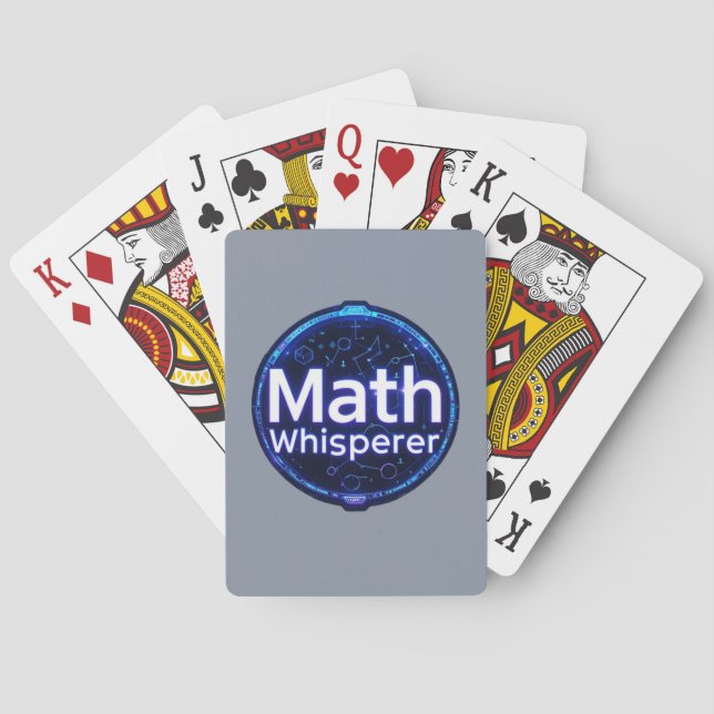 Math Teacher Math Whisperer Spielkarten (Rückseite)