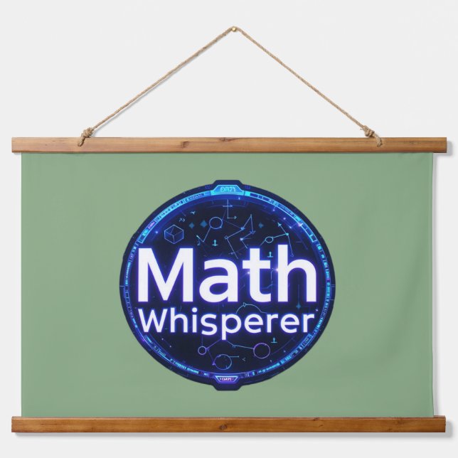 Math Teacher Math Whisperer Wandteppich Mit Holzrahmen (Vorne)