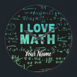 Math Teacher or Mathematics Professor and Student Große Wanduhr<br><div class="desc">Math Teacher or Mathematics Professor and Student Design for all who love mathematics and Algebra.</div>