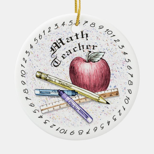 Math Teacher Ornament (Vorne)
