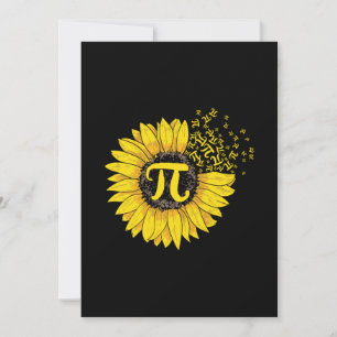 Math Teacher Pi Nummer Sonnenblume Feiertagskarte