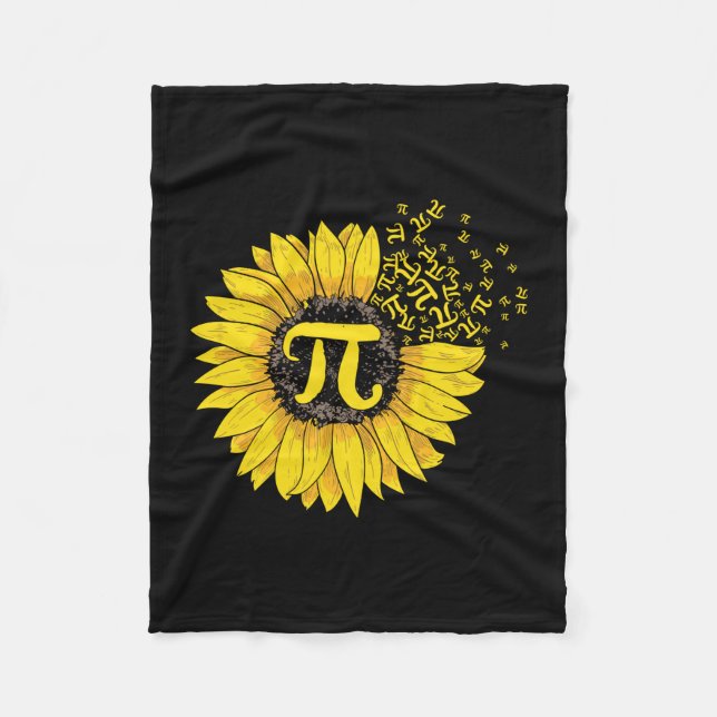 Math Teacher Pi Nummer Sonnenblume Fleecedecke (Vorderseite)