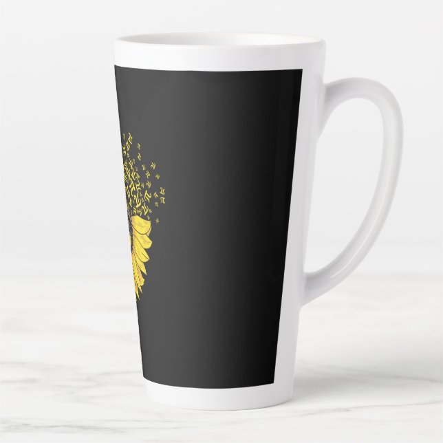 Math Teacher Pi Nummer Sonnenblume Milchtasse (Rechts)