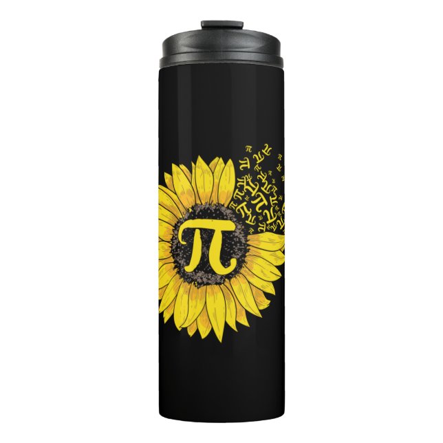 Math Teacher Pi Nummer Sonnenblume Thermosbecher (Vorderseite)
