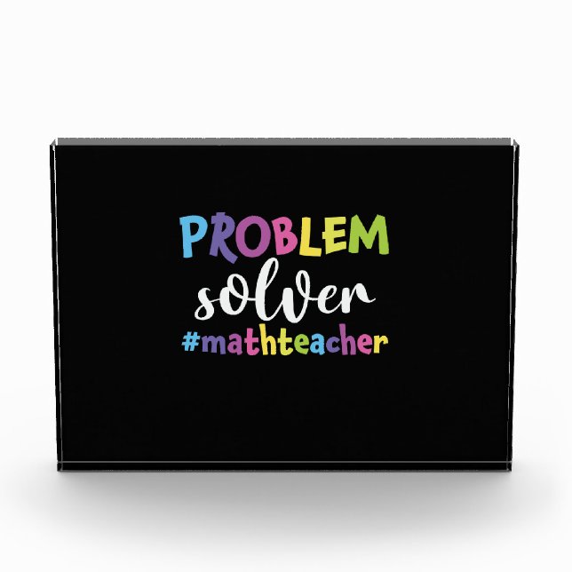Math Teacher Problem Solver Fotoblock (Vorderseite)