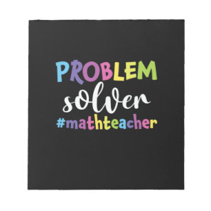 Math Teacher Problem Solver Notizblock