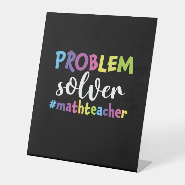 Math Teacher Problem Solver Sockelschild (Vorderseite)