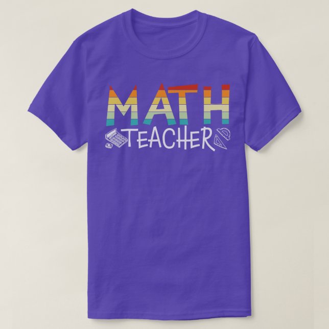Math Teacher Retro T-Shirt (Design vorne)
