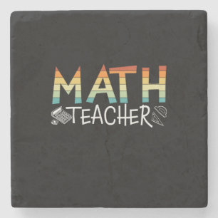 Math Teacher Steinuntersetzer