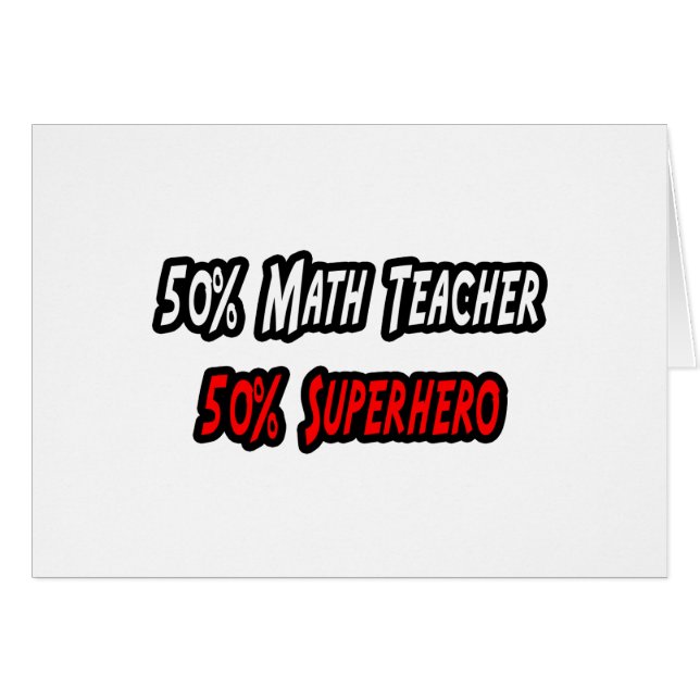 Math Teacher / Superheld (Vorderseite (Horizontal))