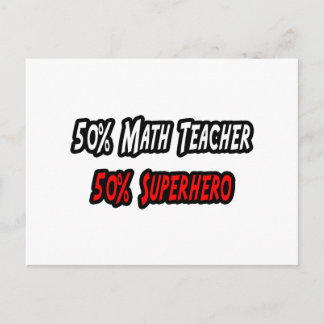 Math Teacher / Superheld Postkarte