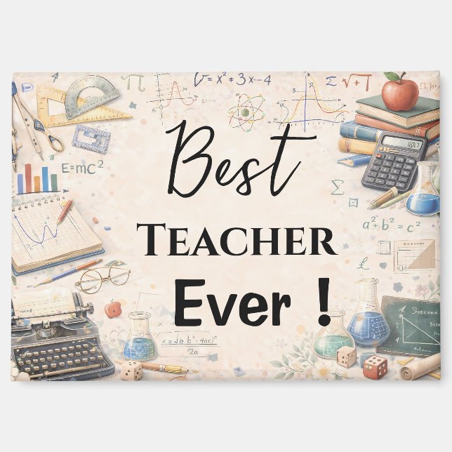 Math Teacher Thank You Gifts | End of School Year Magnet (Vorderseite)