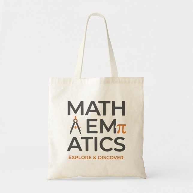 Math Teacher Typography Design Tragetasche (Vorne)