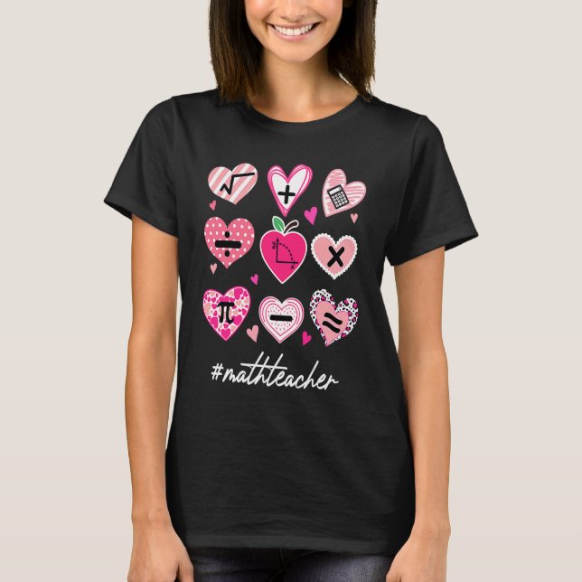 Math Teacher Valentine'S Day Pi Math T-Shirt (Vorderseite)