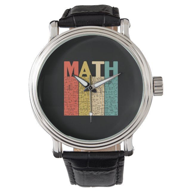 Math Teacher Vintag Math Definition Armbanduhr (Vorderseite)