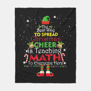 Math Teacher Weihnachts-Shirt Elf Weihnachtsmann Fleecedecke
