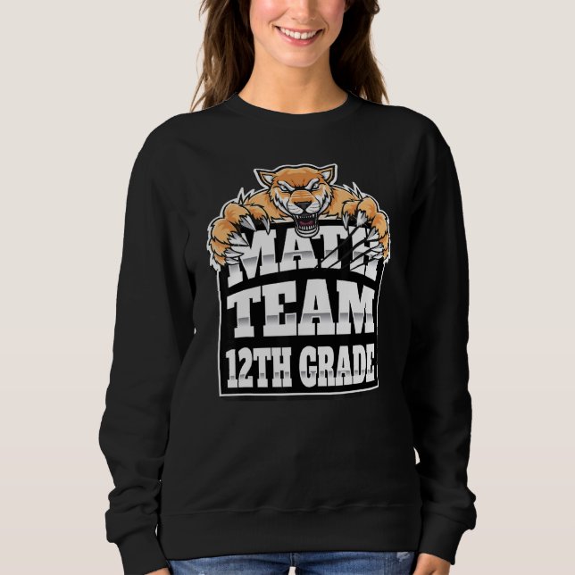 Math Team Lehrer 12. Klasse Studenten Jaguars Pan Sweatshirt (Vorderseite)