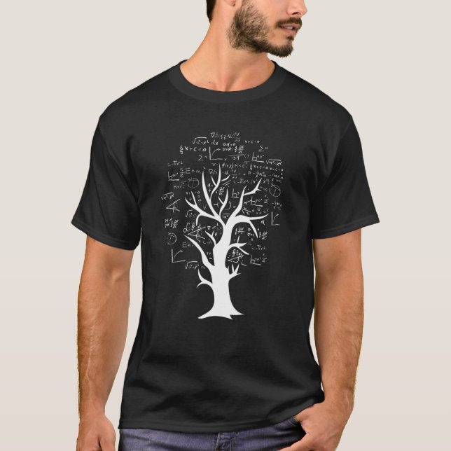 Math Tree Mathematician Math Teacher Student Mathe T-Shirt (Vorderseite)