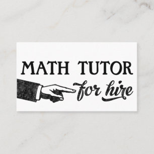Math Tutor Carte de visite - Cool Vintage