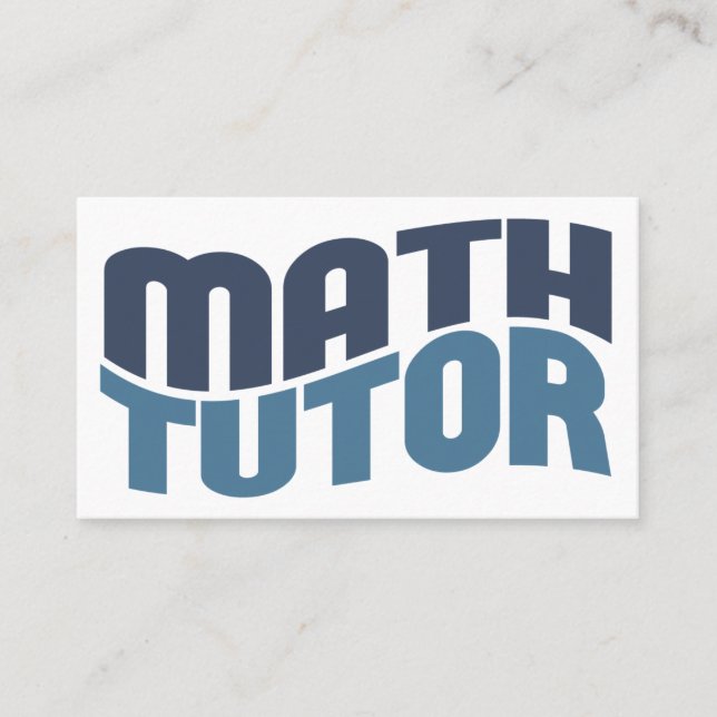 Math Tutor Cartes de visite (Devant)