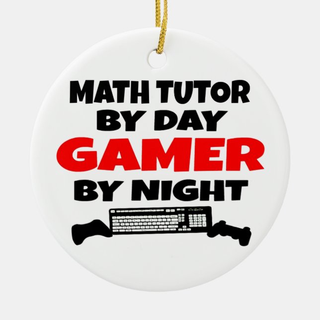 Math Tutor Gamer Keramikornament (Vorne)