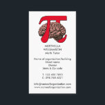 MATH TUTOR Pi Brain Mathematics Visitenkarte<br><div class="desc">MATH TUTOR Pi Brain Mathematics Business Card mit CUSTOMIZABLE TEXT. Dies ist eine stilvolle, personalisierte Pi Brain Mathematik Tutor Visitenkarte, um Ihre Expertise in Mathematik zu verkünden. Das Design zeigt ein fett rotes Pi-Zeichen mit einem Gehirn durch die Mitte. TEXT IST KUNDENBAR, sodass Sie Ihren Namen und Ihre Kontaktdaten auf...</div>