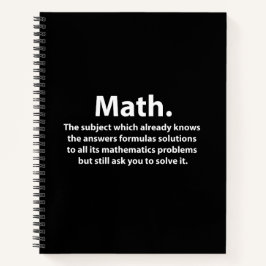 Math Typografie Funny Math Notizbuch