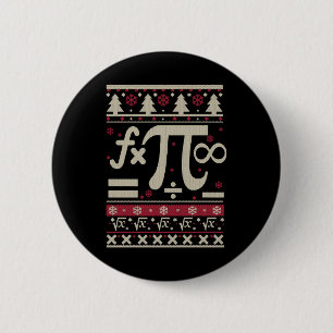 Math Ugly Christmas Button