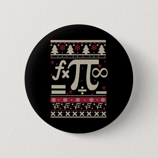 Math Ugly Christmas Button (Vorderseite)