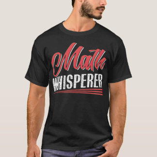 Math Whisperer großes rotes Denken T-Shirt