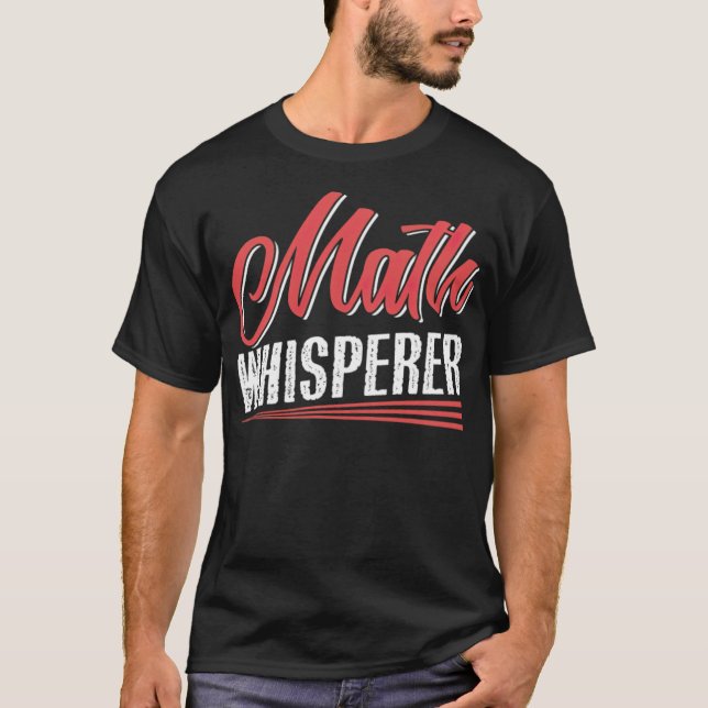 Math Whisperer großes rotes Denken T-Shirt (Vorderseite)