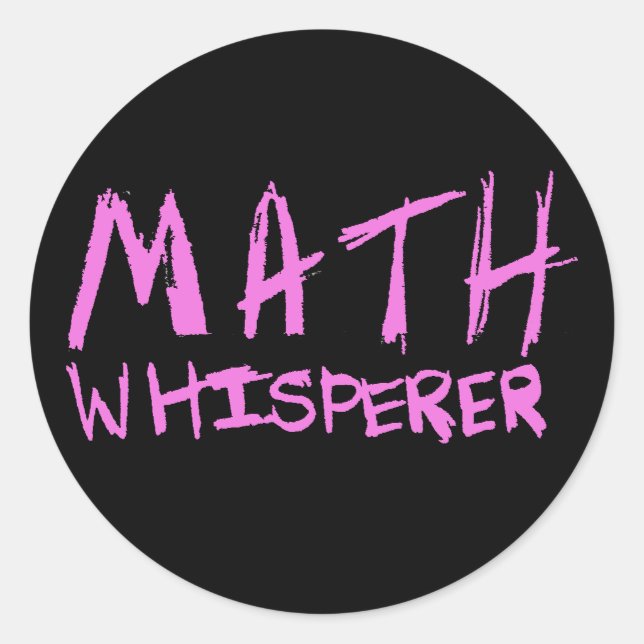 Math Whisperer Runder Aufkleber (Vorderseite)