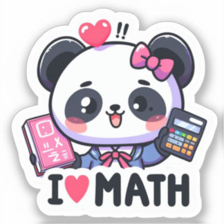 Math Whiz Panda Aufkleber