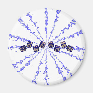 Math Whiz Spielzeug blockt in blau Magnet