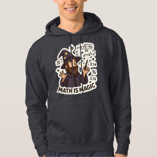 Math Wizard Sticker - "Mathe is Magic" transparent Hoodie
