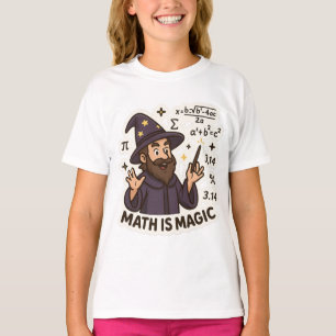 Math Wizard Sticker - "Mathe is Magic" transparent T-Shirt