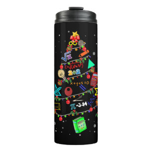 Mathe Christmas Tree Xmas Geschenk Thermosbecher