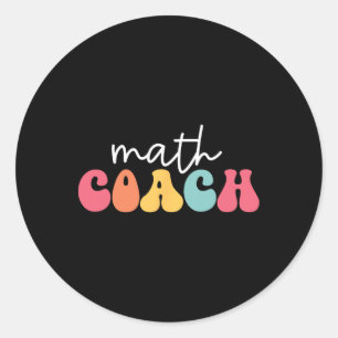 Mathe-Coach Mathematik Mathelehrer Mathematiker Runder Aufkleber