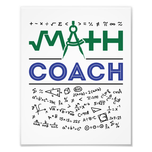 Mathe Coach Tutor Mathematik Lehrer Fotodruck (Vorne)
