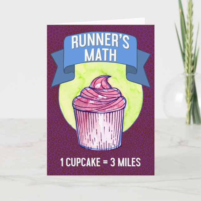 Mathe-Cupcake-Karte Dankeskarte (Vorderseite)